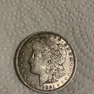 1921 Morgan silver dollar/ no mint mark/error coin!